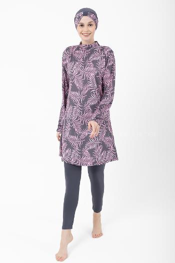 Lamelif Haşama Tesettür Mayo Hijap Lila