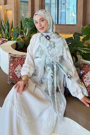 Stone Cotton Fabric Flowering Printed Shawl