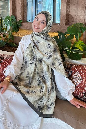 Lamelif Sarmaşık Desen Bambu Şal Adaçayı