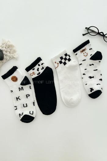 Lamelif 4lü Yarım Konç Çorap
