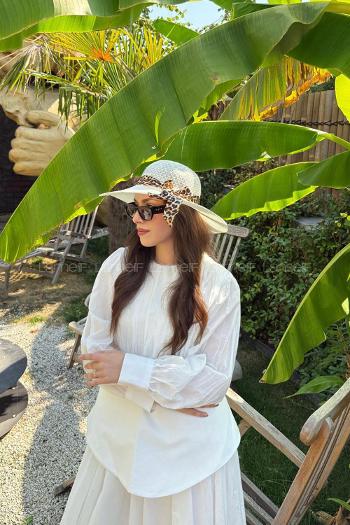 Lamelif Yazlık Hasır Vizör Şapka