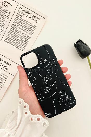 Lamelif  ıPhone 13-14 Kadın Yüzü Baskılı Telefon Kılıfı