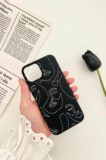 Lamelif  ıPhone 13-14 Kadın Yüzü Baskılı Telefon Kılıfı