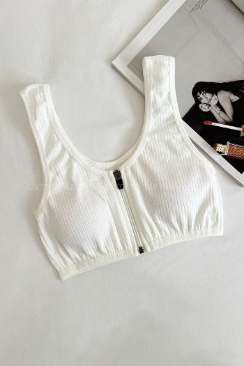 Lamelif Askılı Pedli Fermuarlı Sporcu Sütyen