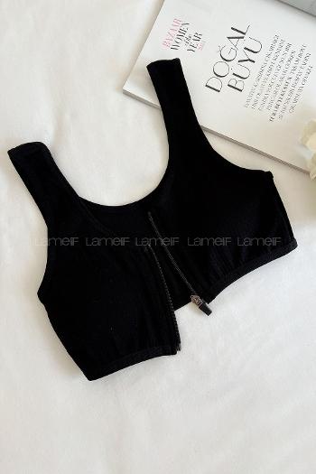 Lamelif Askılı Pedli Fermuarlı Sporcu Sütyen