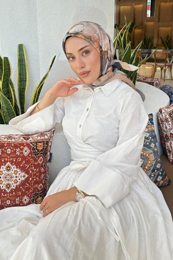 Camel Cotton Fabric Straight Scarf