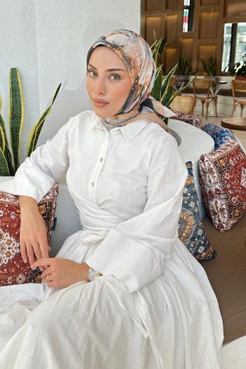 Camel Cotton Fabric Straight Scarf