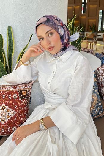 Syringa Cotton Fabric Straight Scarf