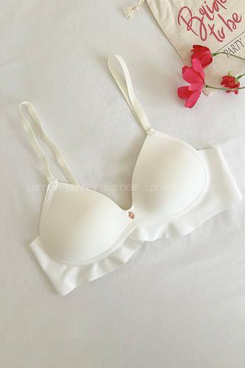 Ecru Cotton Fabric Underwire Support Bralet