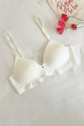 Ecru Cotton Fabric Underwire Support Bralet