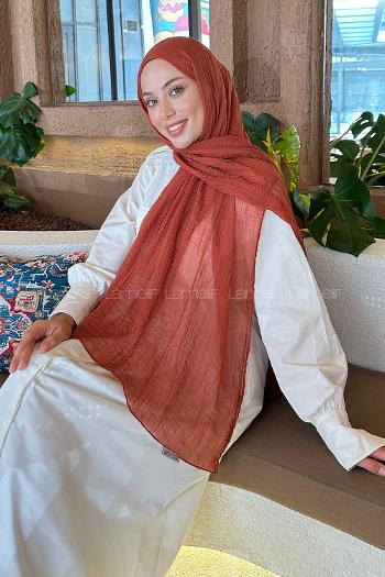 Lamelif Müslin Şal Kiremit