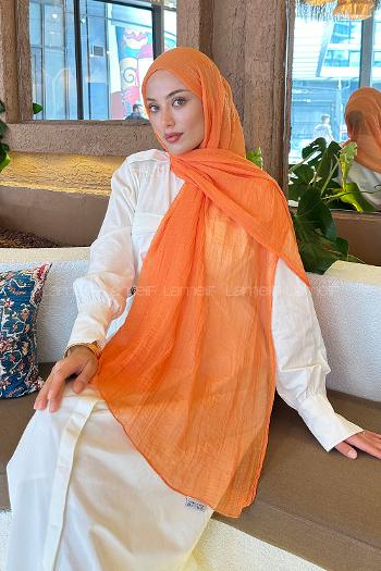 Lamelif Müslin Şal Oranj