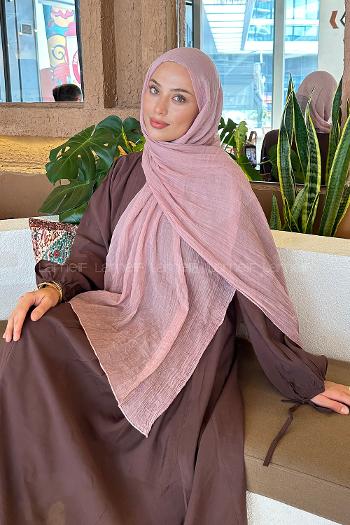 Lamelif Müslin Şal Pudra