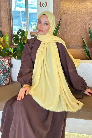 Yellow Cotton Fabric Straight Shawl
