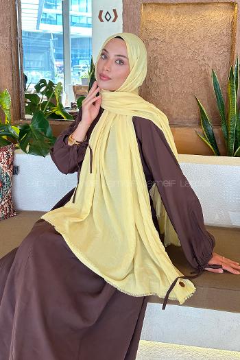Yellow Cotton Fabric Straight Shawl