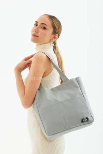 Lamelif 4 Bölmeli Çıtçıtlı Kol Çantası Kadın Gri