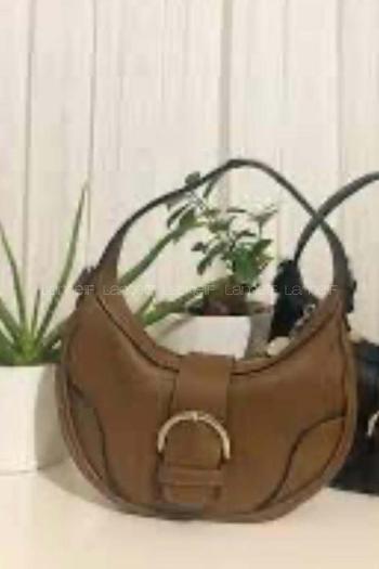 Lamelif Baget Gümüş Detaylı Kol Çantası Kadın Soft Kahve