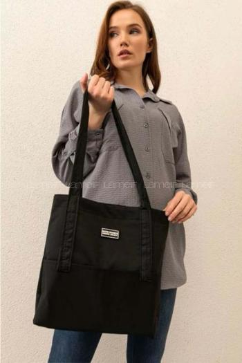 Black Without Accessories Rope Hand Bag Bag