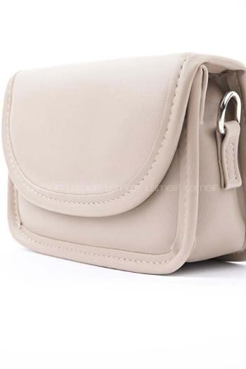 Lamelif Mini Kutu Çapraz Çanta Kadın Vizonrengi