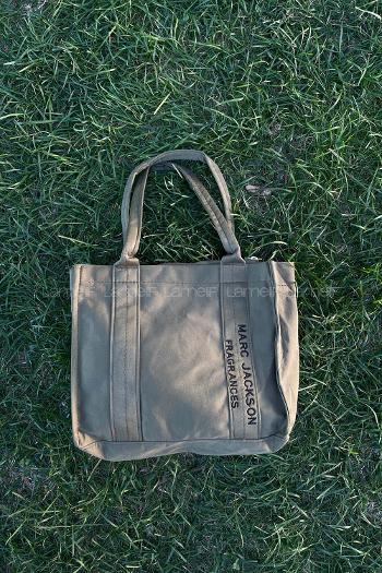 Lamelif Kanvas Kumaş Siyah Çapraz Çanta Kadın Çağla Yeşili