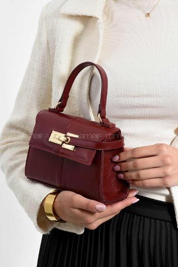 Lamelif Anastasia Model Kadın El Ve Omuz Çantası Bordo