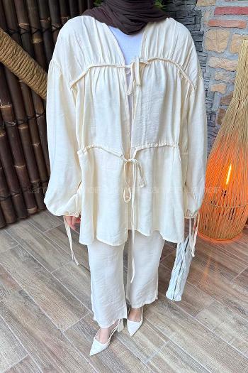 Stone Normal Neck Long Arm Tensel Regular Trousers Comfortable Suit