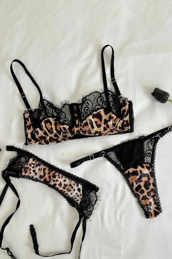 Lamelif Rhera Dantelli Saten Gecelikli Jartiyer Takım