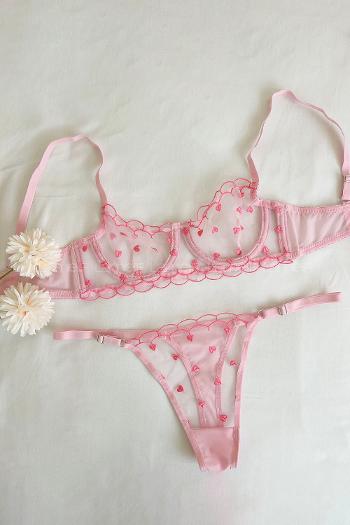 Pink Cotton Fabric Underwire Unsupport 