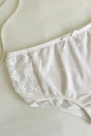 White Cotton Fabric Scanties