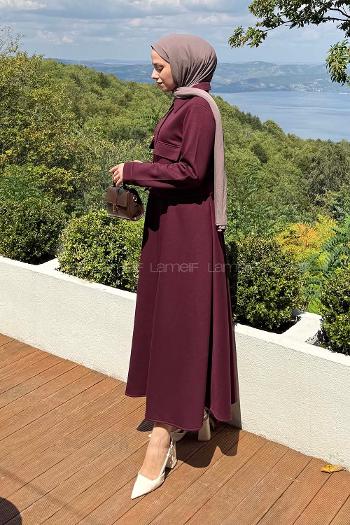 Lamelif Çıt Çıt Detaylı Oysho Takım Bordo