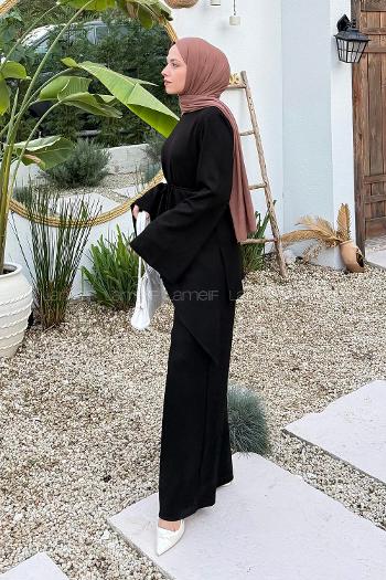 Lamelif Asimetrik Oyhso Takım Siyah