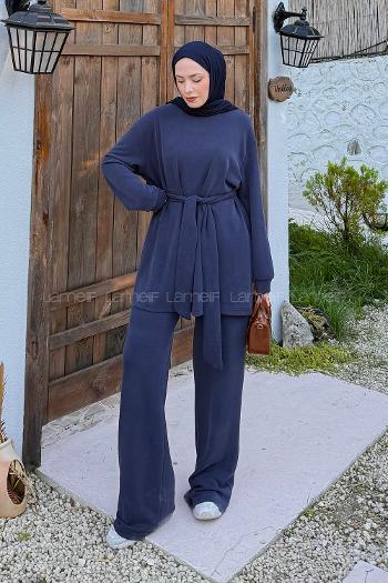Lamelif Oysho Bağlama Detaylı İkili Takım Lacivert