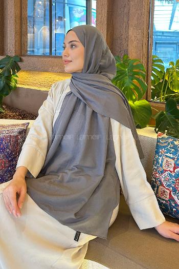 Smoked Cotton Straight Shawl