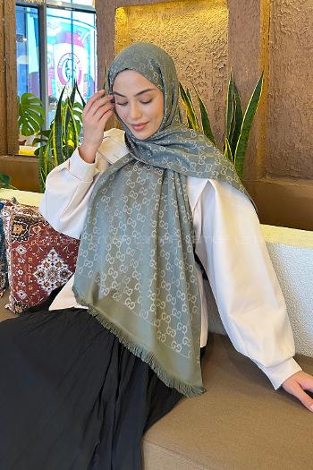 Lamelif G Desen Kaşmir Çift Taraflı Şal Adaçayı