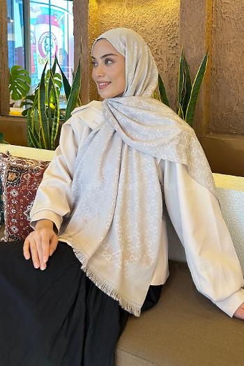 Lamelif G Desen Kaşmir Çift Taraflı Şal Taş