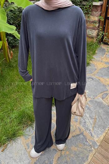 Lamelif Armalı İkili Takım Antrasit