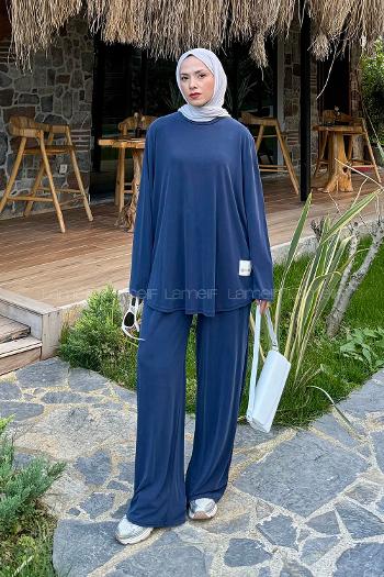Lamelif Armalı İkili Takım Lacivert