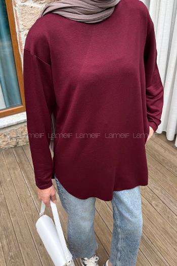 Lamelif Basic Sweat Bordo