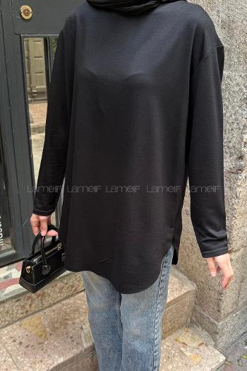 Lamelif Basic Sweat Siyah