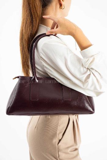 Lamelif Zeına Model Kadın El Ve Omuz Çantası Bordo