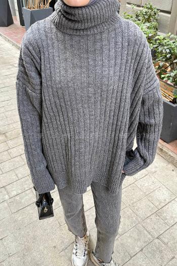 Lamelif Balıkçı Yaka Kazak Antrasit