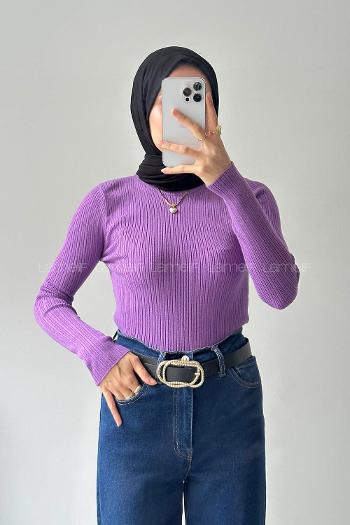 Lilac Crew Neck Long Arm Viscose Body