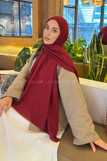 Lamelif Bambu Şal Bordo