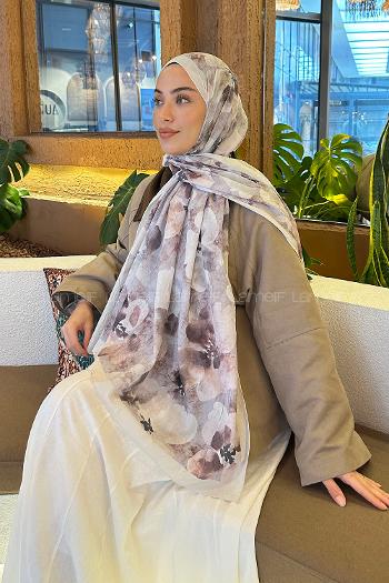 Stone Cotton Fabric Flowering Shawl