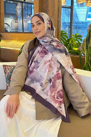 Plato Cotton Fabric Flowering Shawl