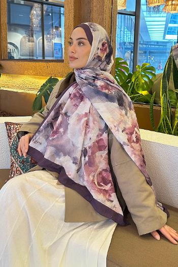 Plato Cotton Fabric Flowering Shawl