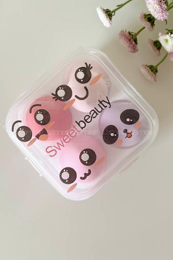 Lamelif Sweet Beauty 4 lü Sünger Kutulu