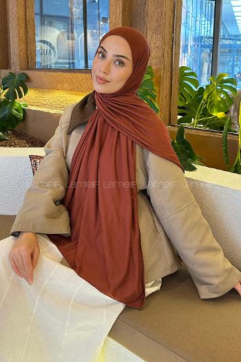 Modalamelif Koyu Kiremit Penye Şal