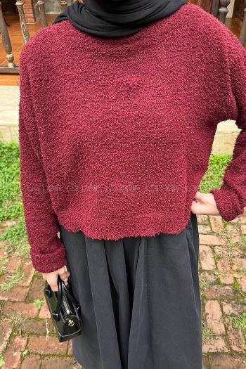 Lamelif Buklet Basic Kazak Bordo