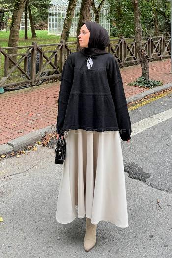 Black Normal Neck Long Arm Jumper